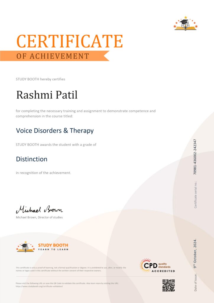 STUDY BOOTH - Certificate